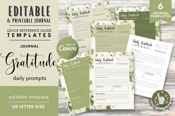 Download Daily Gratitude Journal Templates Floral - Journal Collection