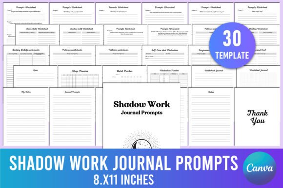 Download Editable Shadow Work Journal Prompts KDP - Journal Collection