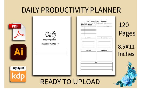Download Daily Productivity Planner KDP Journal - Journal Collection