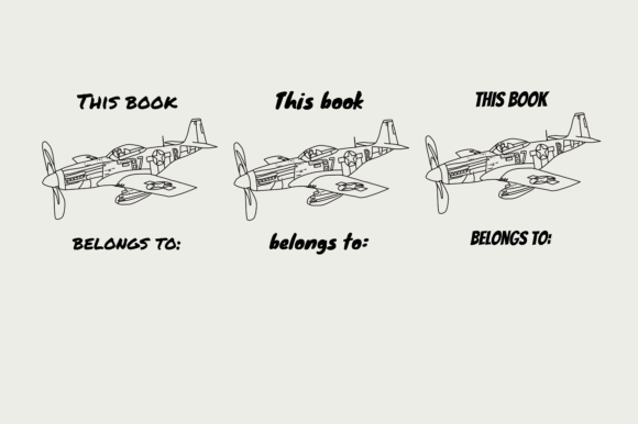 Download Vintage Plane This Book Belongs to - Premium Resources
