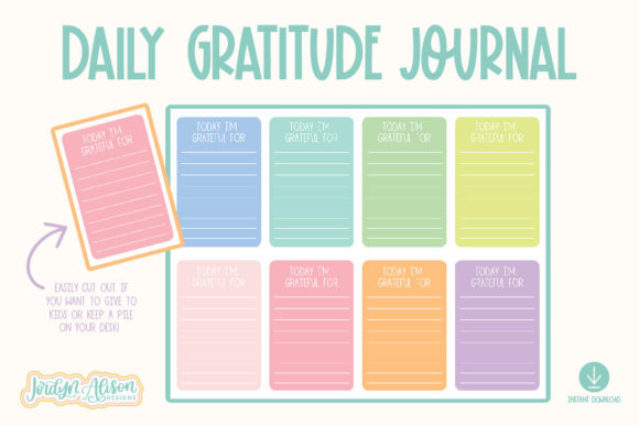 Download Daily Gratitude Journal Cards Printable - Journal Collection