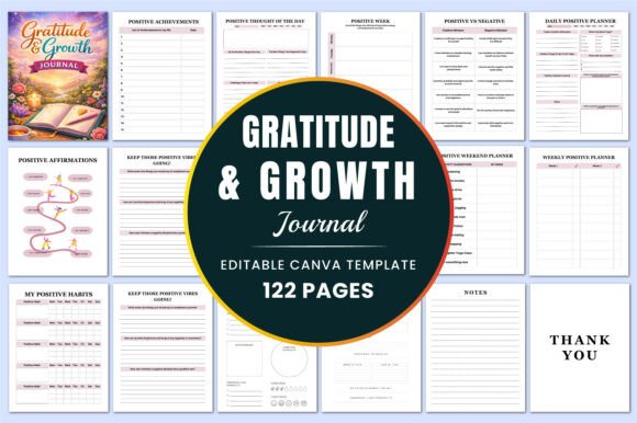 Download Gratitude &amp; Growth Journal KDP Interiors - Journal Collection