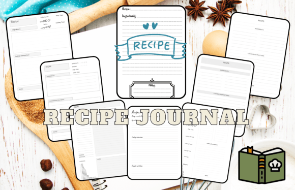 Download Recipe Journal Interiors KDP - Journal Collection