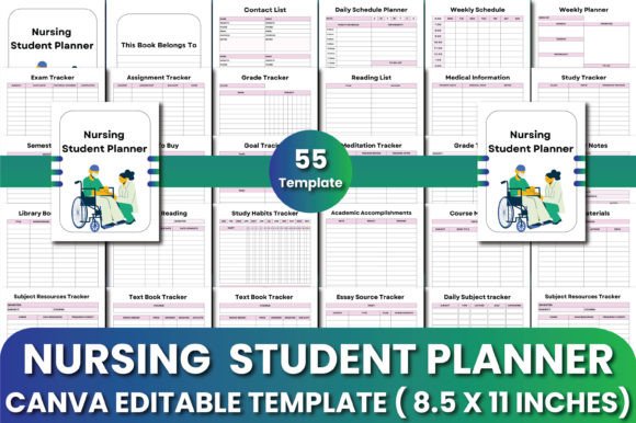 Download Nursing Student Planner Canva Templates - Premium Resources