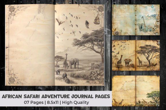 Download African Safari Adventure Journal Pages - Journal Collection
