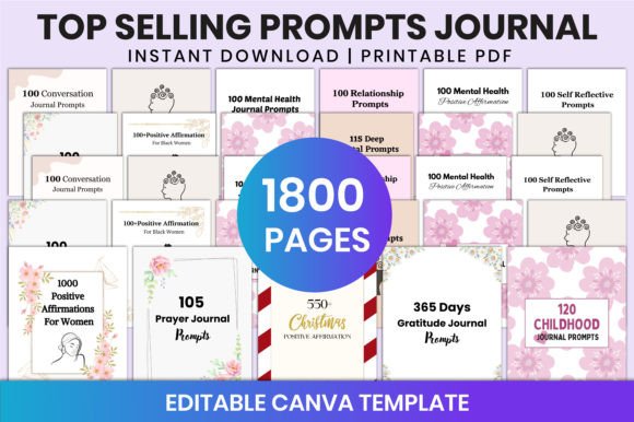 Download Top Selling Prompts Journal for Canva - Journal Collection