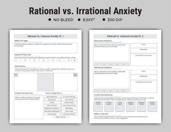 Download Rational Vs. Irrational Anxiety Journal - Journal Collection